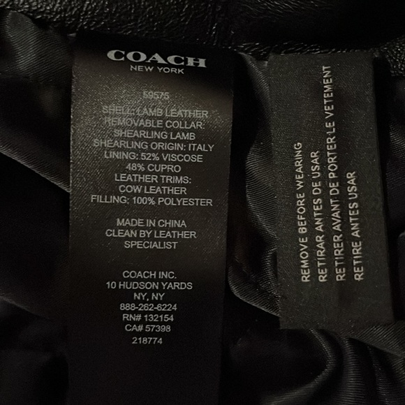 Coach Lamb Leather Sherriff Jacket - Picture 4 of 12